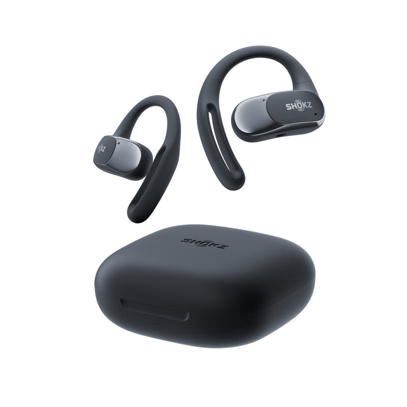 Open Wireless günstig Kaufen-Shokz OpenFit Air  True-Wireless Open-Ear-Kopfhörer Black. Shokz OpenFit Air  True-Wireless Open-Ear-Kopfhörer Black <![CDATA[• Typ: In-Ear Kopfhörer - geschlossen • Übertragung: Bluetooth, Farbe: Schwarz • Besonderheiten: Noise-Cancelling • max