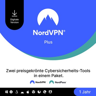 Man at günstig Kaufen-NordVPN Plus Cybersicherheitspaket | 1 Jahr | Download & Produktschlüssel. NordVPN Plus Cybersicherheitspaket | 1 Jahr | Download & Produktschlüssel <![CDATA[• VPN und Passwortmanager • Für 1 Gerät • Laufzeit: 1 Jahr • Plattfor