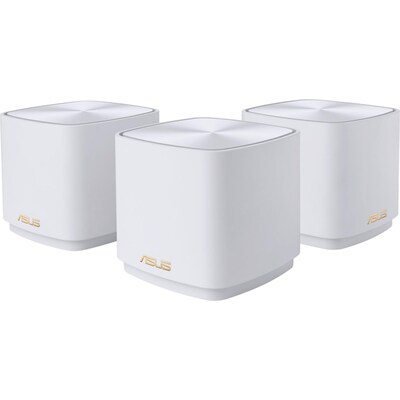 ASUS ZenWiFi XD4 Plus AX1800 Weiß 3er Set kombinierbarer Router Home Mesh WiFi 6 System