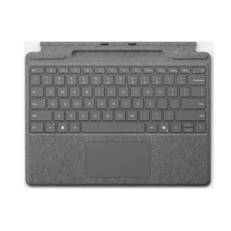 Microsoft Surface Pro Keyboard mit Stiftaufbewahrung platin