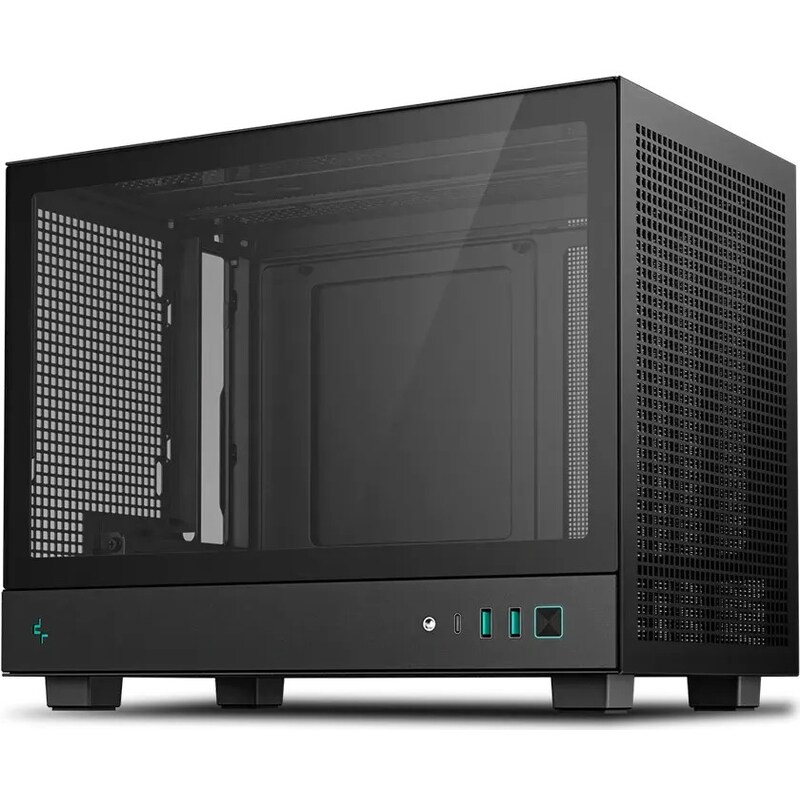 TOWER günstig Kaufen-DeepCool CH160 schwarz Mini Tower Gehäuse Mini-ITX Glasfenster. DeepCool CH160 schwarz Mini Tower Gehäuse Mini-ITX Glasfenster <![CDATA[• Mini Tower Gehäuse, schwarz, leise und funktional • Abmessungen (LxBxH): 336×200×283,5 mm • Einschübe (inte