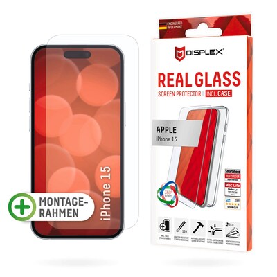 High günstig Kaufen-DISPLEX Real Glass + Case Set iPhone 15. DISPLEX Real Glass + Case Set iPhone 15 <![CDATA[• Displayschutzglas für iPhone 15 • Kratzer-resistent dank extrem hartem „tempered Glass“ (10H) • High-Tech Anti-Fingerprint Beschichtung für weniger Fet