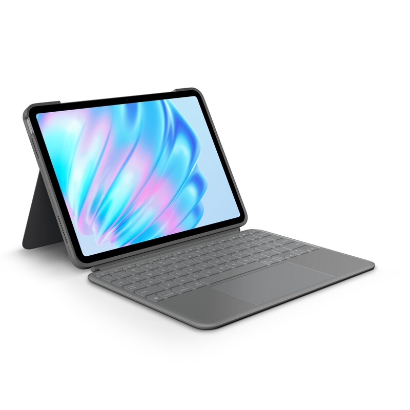 Logitech Combo Touch Tastatur-Case Grau für iPad Air 11" (M2), US-Layout