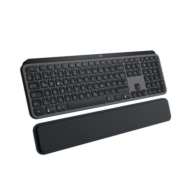 Logitech MX Keys S Plus Graphite + MX Palm Rest (Handballenauflage) Bundle