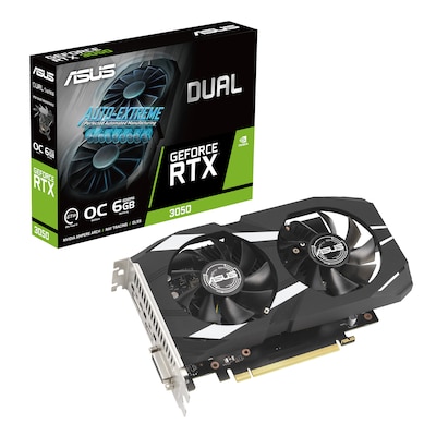 Image of ASUS DUAL GeForce RTX 3050 Gaming Grafikkarte, 6GB GDDR6, HDMI, DP