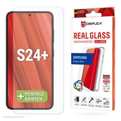 Schutzglas Glas günstig Kaufen-DISPLEX Real Glass + Case Samsung Galaxy S24+. DISPLEX Real Glass + Case Samsung Galaxy S24+ <![CDATA[• Displayschutzglas für Samsung Galaxy S24+ • Kratzer-resistent dank extrem hartem „tempered Glass“ (10H) • High-Tech Anti-Fingerprint Beschic