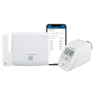 Set Basic günstig Kaufen-Homematic IP Starter Set Smarte Heizung • 1x Thermostat Basic • Fensterkontakt • Access Point. Homematic IP Starter Set Smarte Heizung • 1x Thermostat Basic • Fensterkontakt • Access Point <![CDATA[• Starter Set