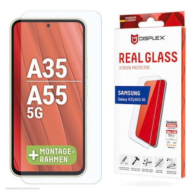 SAMSUNG Galaxy  günstig Kaufen-DISPLEX Real Glass Samsung Galaxy A35/A55 5G. DISPLEX Real Glass Samsung Galaxy A35/A55 5G <![CDATA[• Displayschutzglas für Samsung Galaxy A35/A55 5G • Kratzer-resistent dank extrem hartem „tempered Glass“ (10H) • High-Tech Anti-Fingerprint Bes