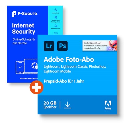 Cloud Pro günstig Kaufen-Adobe Creative Cloud Foto-Abo + F-Secure | Download & Produktschlüssel. Adobe Creative Cloud Foto-Abo + F-Secure | Download & Produktschlüssel <![CDATA[• Fotobearbeitung und Cyber Security in einem Paket • Inklusive aller KI-Funktion