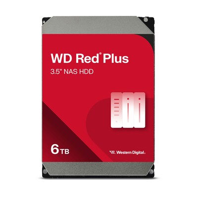 WD Red Plus WD60EFPX NAS HDD - 6 TB 5400 rpm 256 MB 3,5 Zoll SATA 6 Gbit/s CMR