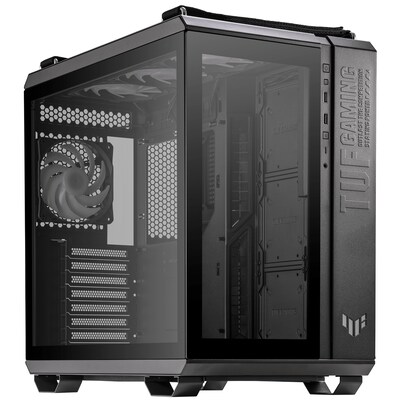 Rot+Schwarz günstig Kaufen-ASUS TUF Gaming GT502 Plus Schwarz ATX Midi-Tower Gaming Gehäuse mit Glasfenster. ASUS TUF Gaming GT502 Plus Schwarz ATX Midi-Tower Gaming Gehäuse mit Glasfenster <![CDATA[• Zweikammer-Gaming Gehäuse bis ATX Mainboards • Gehärtete Glassche