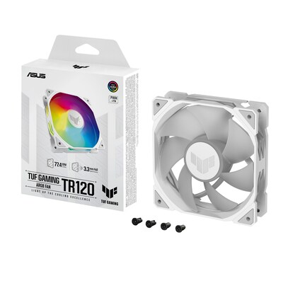 ASUS TUF GAMING TR120 ARGB Gehäuselüfter weiß, 120 mm, PWM