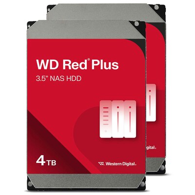 ca 25 günstig Kaufen-WD Red Plus 2er Set WD40EFPX - 4 TB 5400 rpm 256 MB 3,5 Zoll SATA 6 Gbit/s CMR. WD Red Plus 2er Set WD40EFPX - 4 TB 5400 rpm 256 MB 3,5 Zoll SATA 6 Gbit/s CMR <![CDATA[• 4 TB (256 MB Cache) • 5.400 U/min • 3,5 Zoll • SATA 6 Gbit/s • NAS: Leise, 