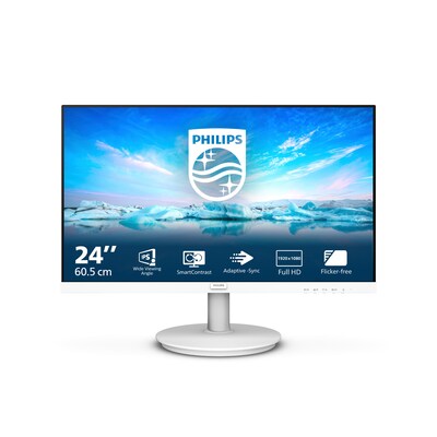Philips V-Line 241V8AW 60,5cm (23,8") FHD IPS Office Monitor HDMI/VGA 4ms 75Hz Weiß
