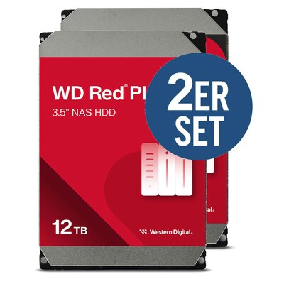 AS 7 günstig Kaufen-WD Red Plus 2er Set WD120EFBX - 12 TB 7200 rpm 256 MB 3,5 Zoll SATA 6 Gbit/s CMR. WD Red Plus 2er Set WD120EFBX - 12 TB 7200 rpm 256 MB 3,5 Zoll SATA 6 Gbit/s CMR <![CDATA[• 12 TB (256 MB Cache) • 7.200 U/min • 3,5 Zoll • SATA 6 Gbit/s • NAS: Le