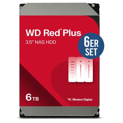 SSD/SATA günstig Kaufen-WD Red Plus 6er Set WD60EFPX - 6 TB 5640 rpm 256 MB 3,5 Zoll SATA 6 Gbit/s CMR. WD Red Plus 6er Set WD60EFPX - 6 TB 5640 rpm 256 MB 3,5 Zoll SATA 6 Gbit/s CMR <![CDATA[• 6 TB (256 MB Cache) • 3,5 Zoll, SATA 6 Gbit/s • 3 Jahre Herstellergarantie • 