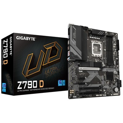 PSA 9 günstig Kaufen-GIGABYTE Z790 D ATX Mainboard Sockel 1700 DDR5 HDMI/DP/USB-C. GIGABYTE Z790 D ATX Mainboard Sockel 1700 DDR5 HDMI/DP/USB-C <![CDATA[• ATX Mainboard, Sockel 1700, • Intel Z790 Chipsatz • 192 GB max. RAM, DDR5, bis zu 7600 MHz, 4 Steckplätze • 1x H