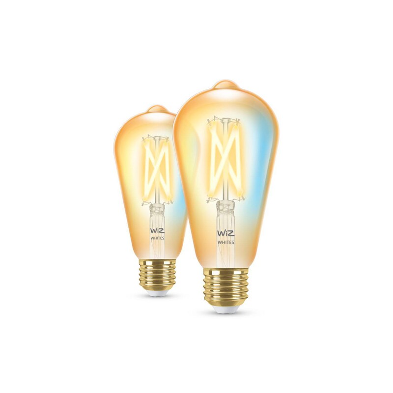 WiZ 50W E27 Edisonform Filament Amber (TW) Doppelpack