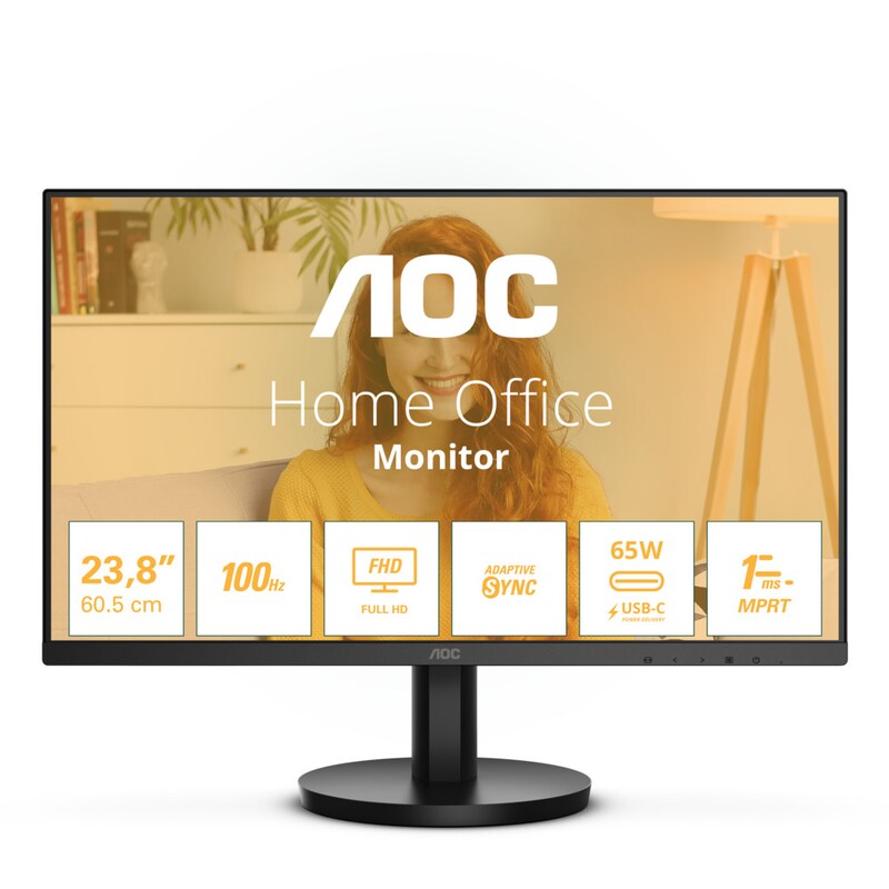 MiniDP/HDMI günstig Kaufen-AOC 24B3CA2 60,5m (23,8") FHD IPS Office Monitor 16:9 HDMI/USB-C PD65W 100Hz Sync. AOC 24B3CA2 60,5m (23,8") FHD IPS Office Monitor 16:9 HDMI/USB-C PD65W 100Hz Sync <![CDATA[• Energieeffizienzklasse: E • 60.5 cm (23.8 Zoll), 1920 x 1080 (Full HD, 