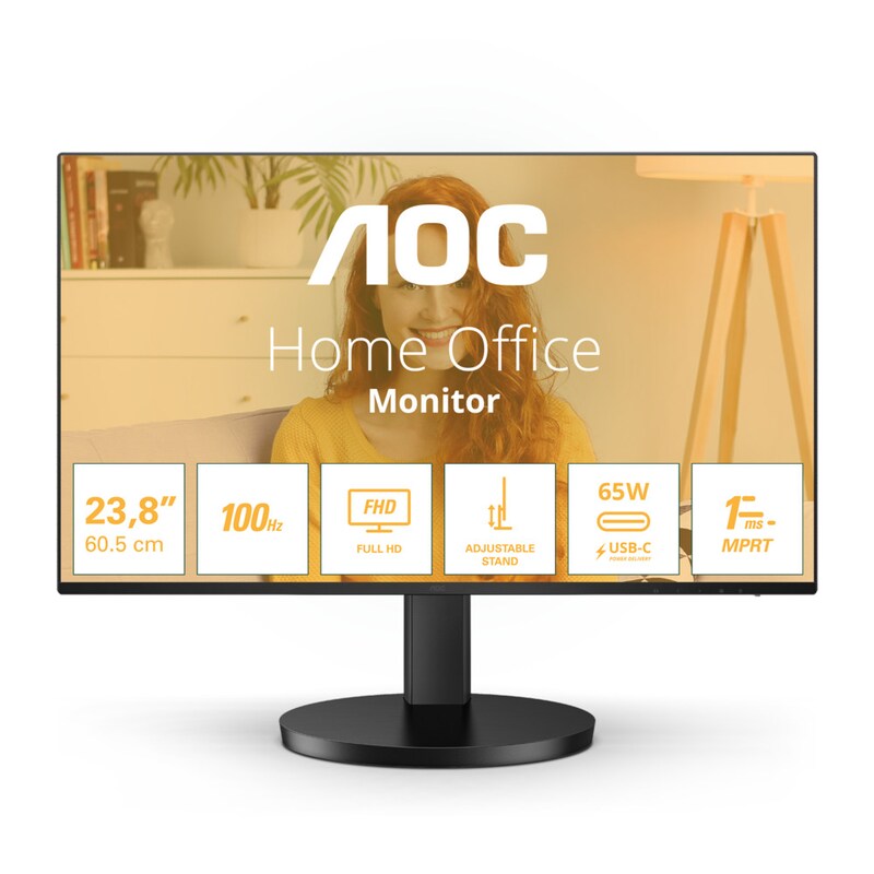 AOC 27B3CF2 68,6m (27") FHD IPS Office Monitor 16:9 HDMI/USB-C PD65W 100Hz Sync