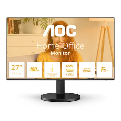 AOC Q27B3CF2 68,6m (27") QHD IPS Office Monitor 16:9 HDMI/USB-C PD65W 100Hz Sync HDR10