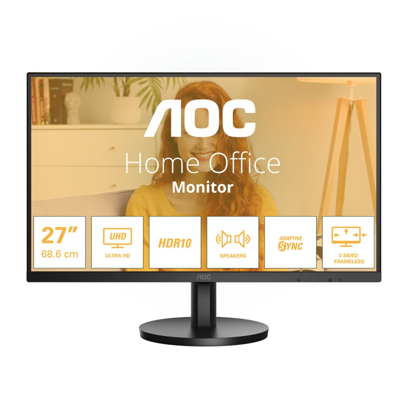 AOC U27B3A 68,6cm (27") 4K UHD IPS Office Monitor 16:9 HDMI/DP 60Hz Sync 4ms HDR10