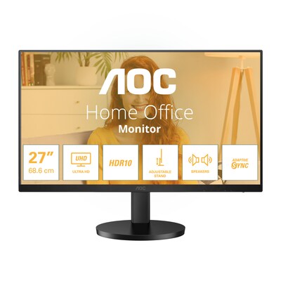 10 X  günstig Kaufen-AOC U27B3AF 68,6cm (27") 4K UHD IPS Office Monitor 16:9 HDMI/DP 60Hz Sync 4ms HDR10. AOC U27B3AF 68,6cm (27") 4K UHD IPS Office Monitor 16:9 HDMI/DP 60Hz Sync 4ms HDR10 <![CDATA[• Energieeffizienzklasse: F • 68.6 cm (27 Zoll), 3.840 x 2.160 (4