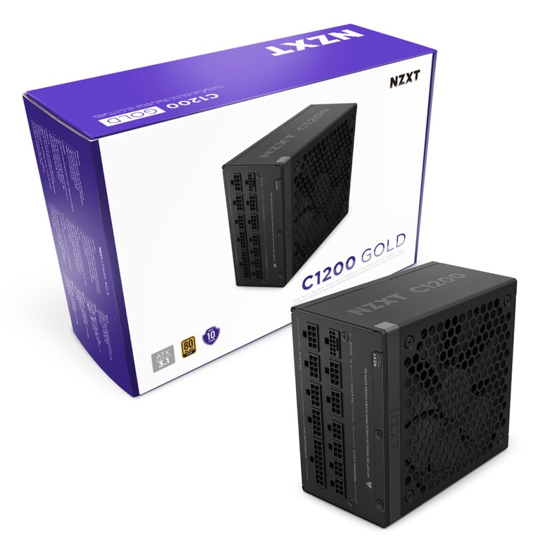 NZXT C1200 1200W Gaming Netzteil 80+ Gold, ATX3.1 PCIe5.0 modular 135 mm Lüfter