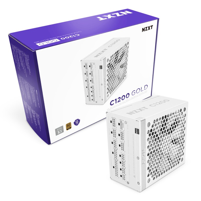 120 Watt günstig Kaufen-NZXT C1200 1200W Gaming Netzteil 80+ Gold, ATX3.1 PCIe5.0 modular 135 mm  white. NZXT C1200 1200W Gaming Netzteil 80+ Gold, ATX3.1 PCIe5.0 modular 135 mm  white <![CDATA[• 1200 Watt Netzteil, 80+ Gold zertifiziert ATX12V v3.1 PCIe 5.0 • Voll modulares Kab