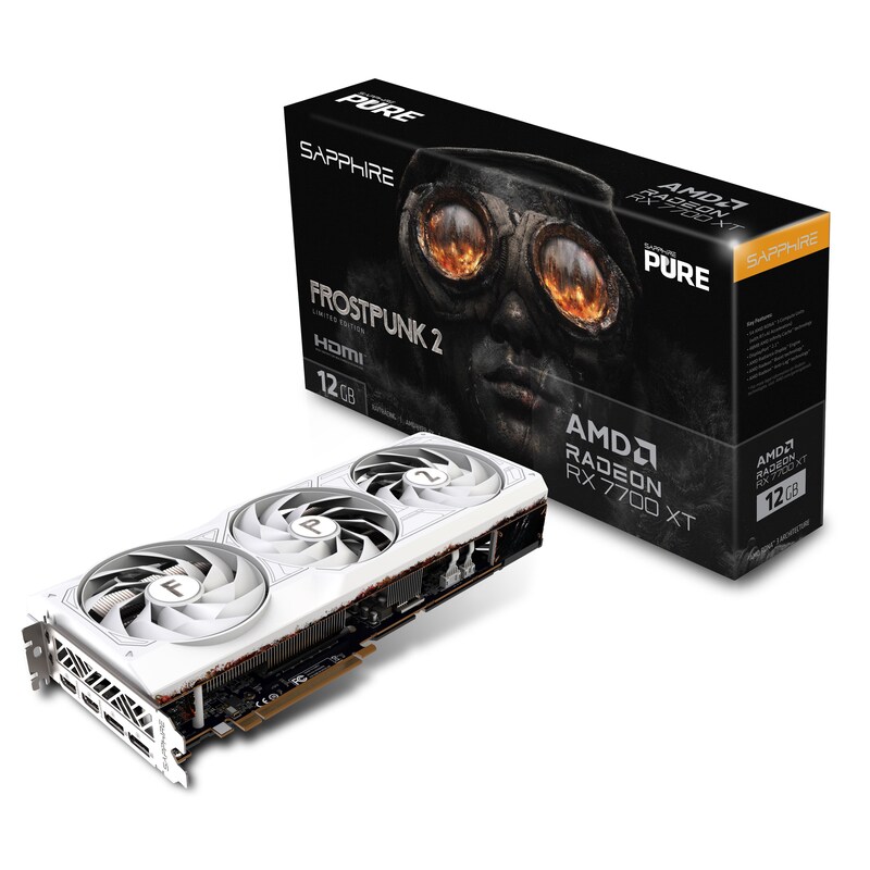 SAPPHIRE PURE AMD Radeon RX 7700 XT Frostpunk 2 Edition 12GB GDDR6 2xHDMI/2xDP