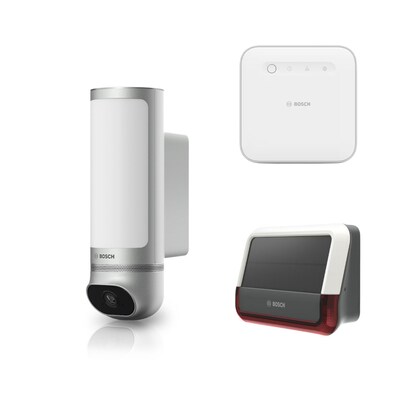 X2 M günstig Kaufen-Bosch Smart Home Starter Set Sicherheit • mit Eyes Außenkamera II + Außensirene. Bosch Smart Home Starter Set Sicherheit • mit Eyes Außenkamera II + Außensirene <![CDATA[• Personenerkennung via Videoanalyse & 3D-Bewegun