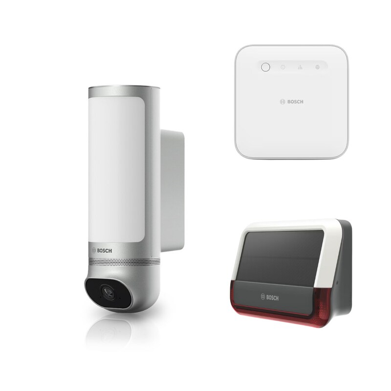 Spielkonsole,mit günstig Kaufen-Bosch Smart Home Starter Set Sicherheit • mit Eyes Außenkamera II + Außensirene. Bosch Smart Home Starter Set Sicherheit • mit Eyes Außenkamera II + Außensirene <![CDATA[• Personenerkennung via Videoanalyse & 3D-Bewegungs