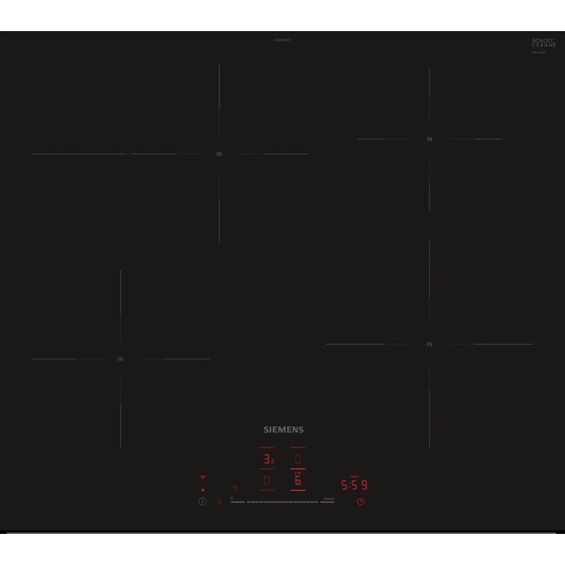 Siemens EH601HFB1E iQ300 Induktionskochfeld 60 cm Schwarz, flächenbündig