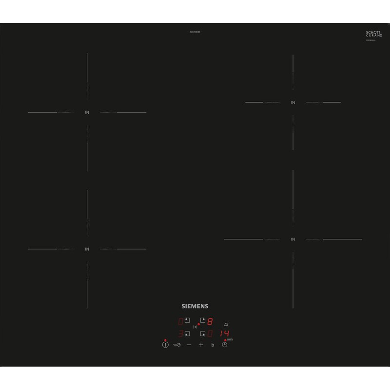 Siemens EU611BEB6E iQ100 Induktionskochfeld 60 cm Schwarz, Rahmenlos aufliegend