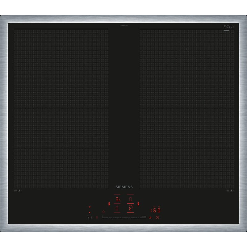 Siemens EX645HXC1E iQ700 Induktionskochfeld 60 cm Schwarz, Mit Rahmen aufliegend