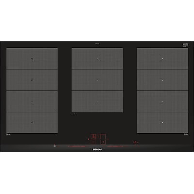 Siemens EX975LXC1E iQ700 Induktionskochfeld 90 cm Schwarz, Mit Rahmen aufliegend