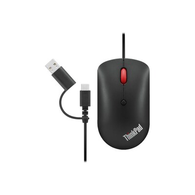 Lenovo  günstig Kaufen-Lenovo ThinkPad - kabelgebundene optische Maus USB-C/USB (4Y51D20850). Lenovo ThinkPad - kabelgebundene optische Maus USB-C/USB (4Y51D20850) <![CDATA[• Anwendungsbereich: Mobile Devices, 3 Tasten • Kabelgebunden • Sensortechnologie: Optisch (800 dpi