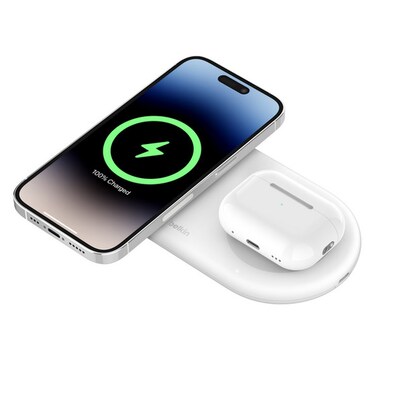 Pro Drahtlose günstig Kaufen-Belkin BOOST CHARGE PRO 2in1 Ladepad Qi2 15 Watt kabellos magnetisch USB-C Kabel u. Netzteil weiß. Belkin BOOST CHARGE PRO 2in1 Ladepad Qi2 15 Watt kabellos magnetisch USB-C Kabel u. Netzteil weiß <![CDATA[• Drahtlose 2-in-1-Ladelösung • Sc