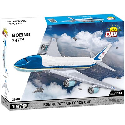 747 B günstig Kaufen-COBI Boeing 747 Air Force One 26610. COBI Boeing 747 Air Force One 26610 <![CDATA[• COBI Lizenz Set • enthält 1087 Teile, Maßstab 1:144 • Altersempfehlung des Herstellers: ab 9 Jahren • Kompatibel mit marktüblichen Klemmbausteinen • Nicht fü