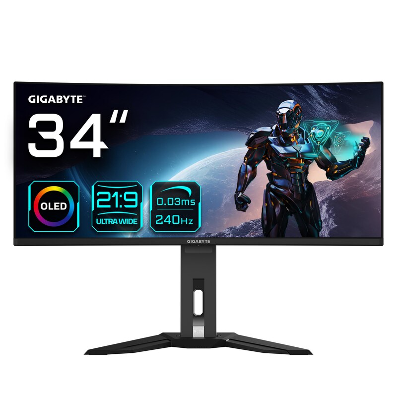 Gigabyte MO34WQC (34") UWQHD OLED Gaming Monitor 21:9 HDMI/DP/USB-C 175Hz 0,03ms