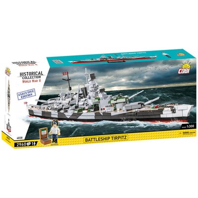 TO BE günstig Kaufen-COBI Battleship Tirpitz Executive Edition 4838. COBI Battleship Tirpitz Executive Edition 4838 <![CDATA[• COBI Historical Collection Set • enthält 2960 Teile, Maßstab 1:300 • Altersempfehlung des Herstellers: ab 12 Jahren • Kompatibel mit markt