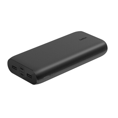 Belkin BoostCharge 4-Port Powerbank 26.000 mAh 32W inkl. 45cm USB-C-Kabel schwarz