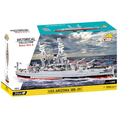 Tell a günstig Kaufen-COBI Battleship USS Arizona (BB-39) 4843. COBI Battleship USS Arizona (BB-39) 4843 <![CDATA[• COBI Historical Collection Set • enthält 2046 Teile, Maßstab 1:300 • Altersempfehlung des Herstellers: ab 10 Jahren • Kompatibel mit marktüblichen Kle