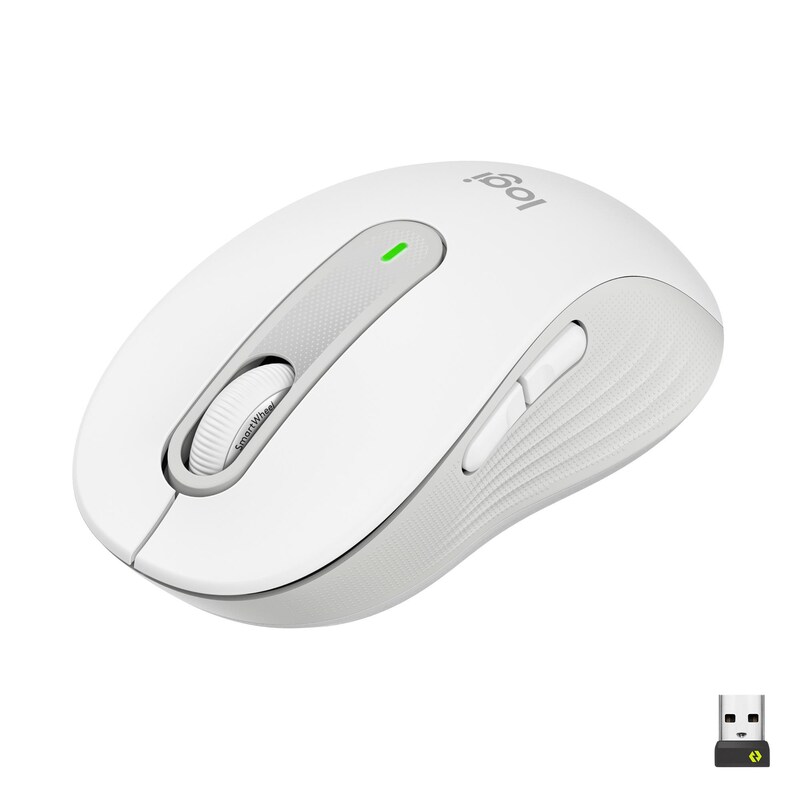 Logitech Signature M650 Gr.M Kabellose Maus Weiß