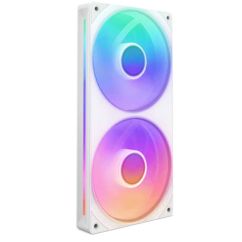 2x 1 günstig Kaufen-NZXT F240 RGB CORE Single Frame Gehäuselüfter weiß. NZXT F240 RGB CORE Single Frame Gehäuselüfter weiß <![CDATA[• 2x 120x120mm Lüfter, 26 mm Einbautiefe • Drehzahlbereich: 500 rpm bis 2400 rpm • Max. Durchsatz ~127.64m³/h @ 3