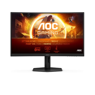 Image of AOC CQ27G4X 68,6cm (27“) QHD IPS Gaming Monitor Curved 16:9 HDMI/DP 180Hz Sync 1ms