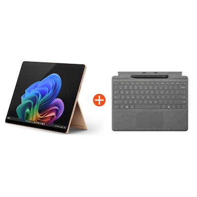 Microsoft Surface Pro (11. Edition) 13" OLED 2in1 Sand Snapdragon® X Elite 16GB RAM 1TB SSD Win11 ZIB-00043 inkl. Platin Keyboard Pen