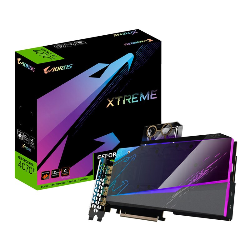 GIGABYTE AORUS GeForce RTX 4070 Ti Xtreme Waterforce WB 12G