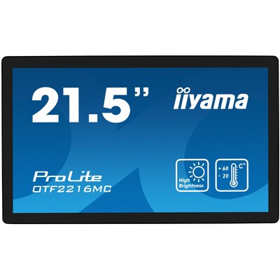 iiyama ProLite OTF2216MC-B1 54,6cm (21,5") FHD Touch-LED-Montor HDMI/VGA/DP