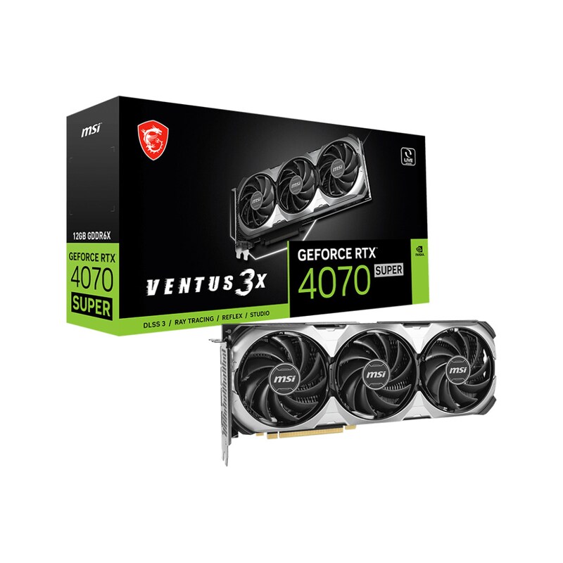 MSI GeForce RTX 4070 Super 12GB VENTUS 3X Grafikkarte 3xDP/HDMI